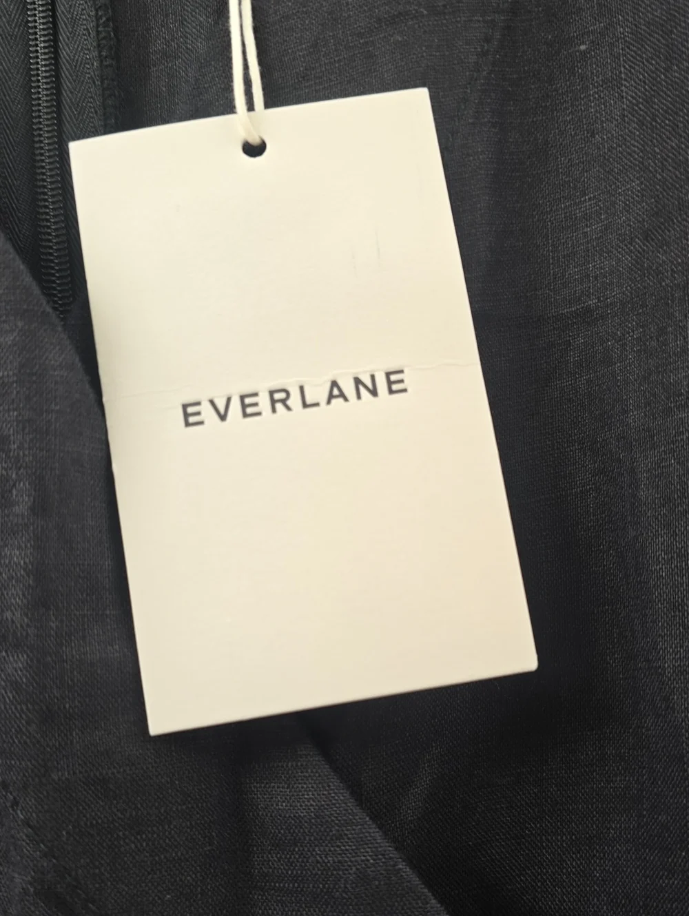 Everlane Black Linen Wide Leg Jumpsuit